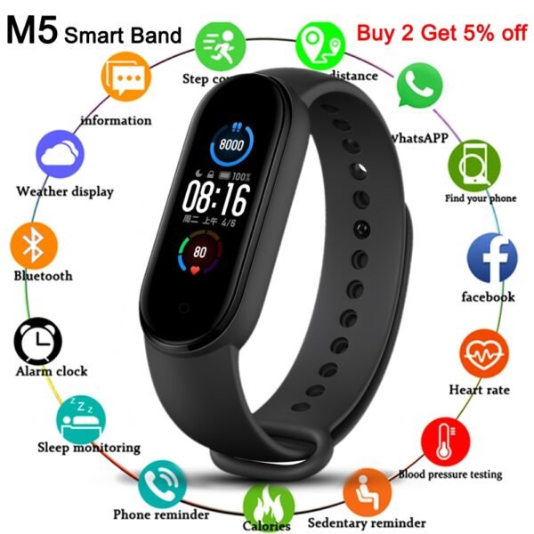 Smart Bracelet M5 Fitness Smart Wristband Sports Tracker for Android IOS